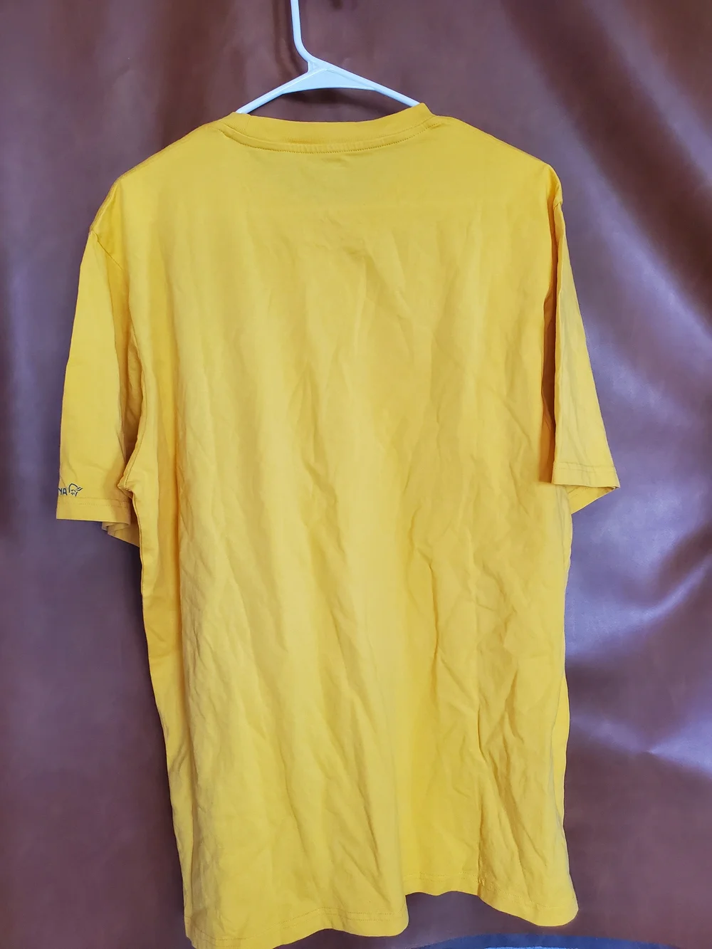 Yellow Men's XL Crewneck Short Sleeve Shirt - Picture 7 of 7